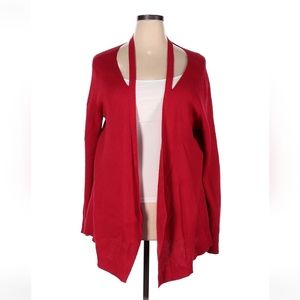 Embossed for Lane Bryant red cardigan